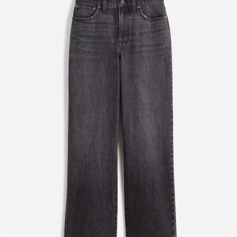 Madewell Charcoal Wide Leg Jeans